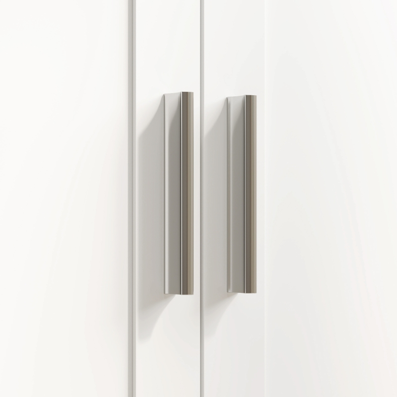 HOMCOM Folding Craft Table, Rolling Sewing Machine Table with Magnetic Doors, Bins, Pegs, Storage Shelf, Lockable Wheels, White