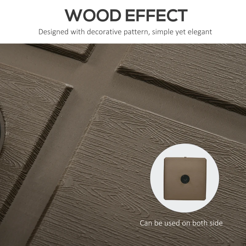 Outsunny Umbrella Stand for 1.5", or 1.9" Umbrella Poles, Fillable Umbrella Base, Brown