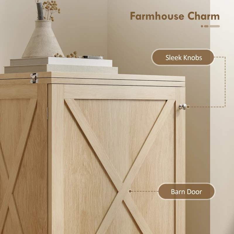 HOMCOM Sewing Machine Table on Wheels, Folding Craft Table with 2 Bins, Storage Shelf, 18 Pegs, Lockable Wheels, Natural