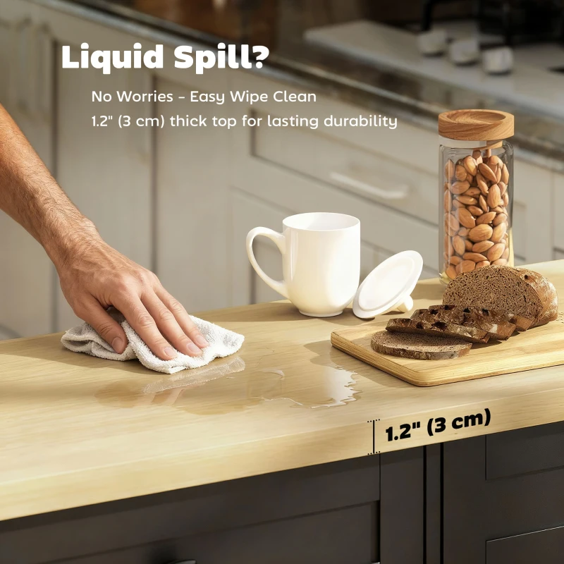 HOMCOM Kitchen Island with Storage, Rolling Kitchen Cart with Charging Station, Drop Leaf, Spice Rack, Towel Rack, Drawers