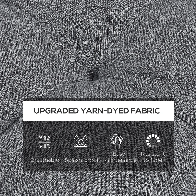 Outsunny 4-Piece Seat Cushion Pillows Replacement, Patio Chair Cushions Set with Ties for Indoor Outdoor