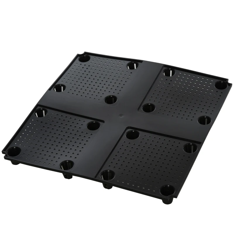 Outsunny 1 Piece Raised Garden Bed PP Raised Flower Bed Vegetable Herb Grow Box Stand Brown