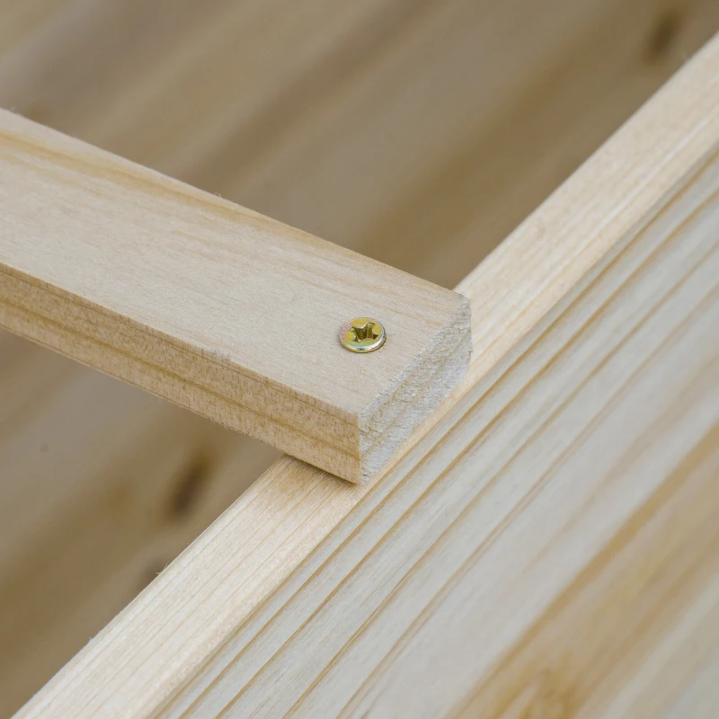 Outsunny 3 Tier Raised Garden Bed with 9 Grow Grids and Bed Liner for Garden, Outdoor to Vegetables, Flowers, Natural