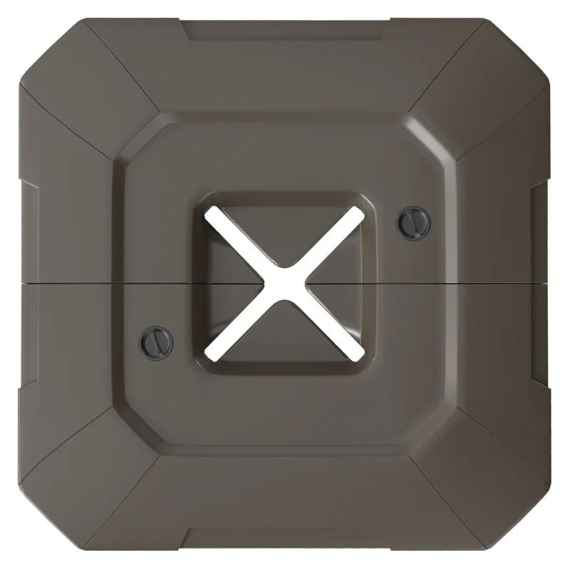 Outsunny 2-Piece Cantilever Umbrella Base Weight Set, 231 lb Water or Sand Fillable Outdoor Offset Umbrella Weights, Brown