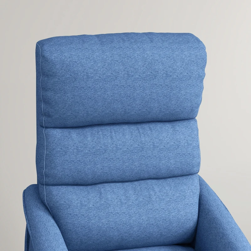 HOMCOM Power Lift Chair for Seniors, Electric Lift Recliner Chair with Remote Control, Side Pockets for Living Room, Blue