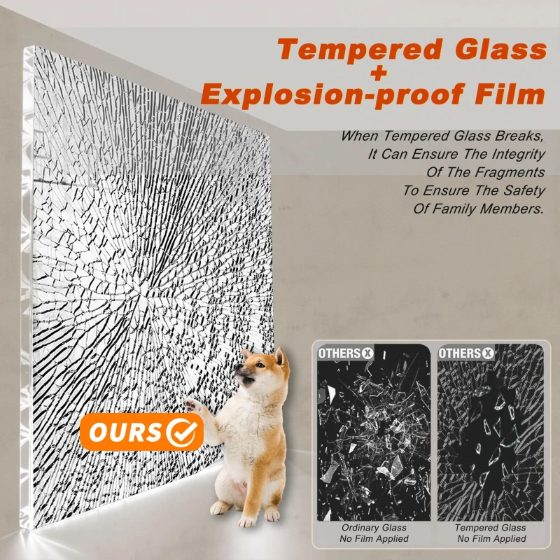 Frameless Sliding Shower Door with Smooth Quiet Stainless Steel Rollers & Round Tracks, Panel for Bathroom, 60" L x 0.5" W x 60" H, Matt Black