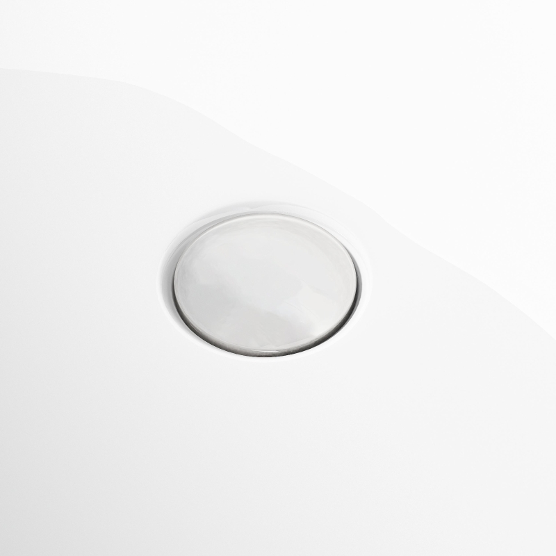 47" Acrylic Freestanding Oval Soaking Bathtub with High-Gloss Finish, Freestanding Tub with Flexible Drain Hose, 47" L x 28" W x 24" H, Gloss White