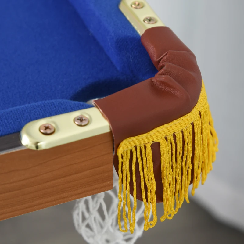 Soozier 55" Mini Pool Table Portable Billiard Table Includes Cues, Ball, Chalk, Rack, Blue