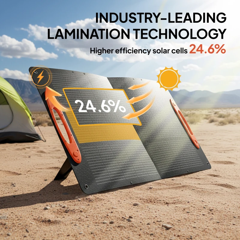 HOMCOM 100W Portable Solar Panel, Foldable Solar Charger with USB-A & USB-C Fast Charging Output, IP67 Waterproof