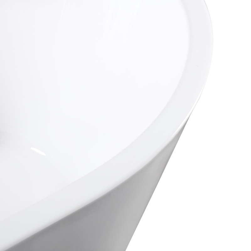 67" Acrylic Freestanding Bathtub with Double-Wall Insulation for Heat Retention, Tub with High-Gloss Surface, 67" L x 31.5" W x 23.5" H, Gloss White
