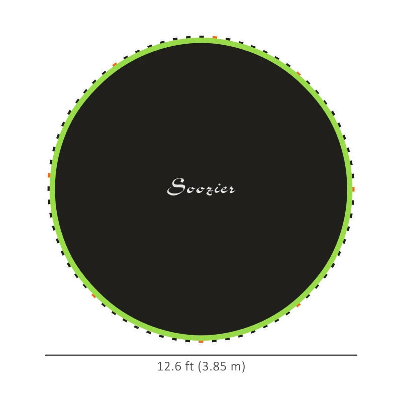 Soozier Trampoline Replacement Mat, Fits 14' Trampoline w/ 80 V-Hooks & 5.5" Springs (Spring & Frame not Included), Green