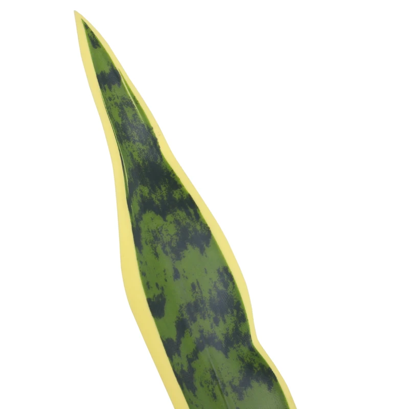 Outsunny 30" Artificial Snake Plant with 21 Leaves in Pot, Decorative Fake Plant for Home, Office, and Living Room, Green