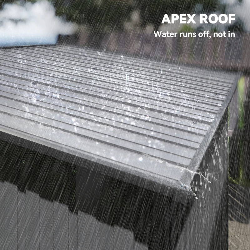 Outsunny 5.2' x 3.5' Outdoor Storage Shed, Easy to Assemble Metal Garden Shed, for Backyard, Lawn, Patio, Light Grey