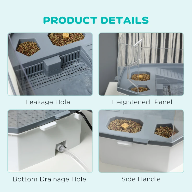 PawHut Turtle Tank Kit, Turtle Aquarium with Basking Platform, Water Pump, Filter Layer Design, Reptile Habitat