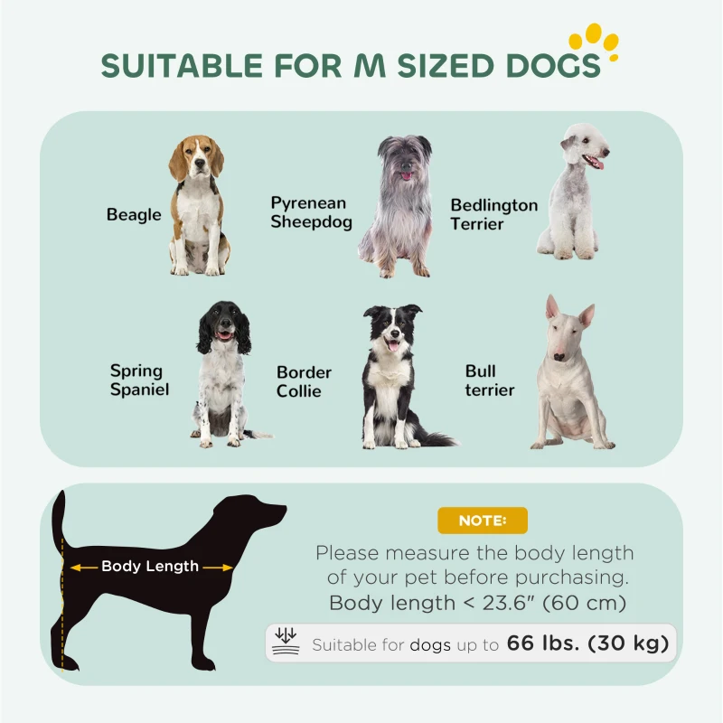 PawHut 35" Dog Crate with 2 Doors, Folding Metal Dog Cage with Soft Cushion, Removable Tray, Handle, Black