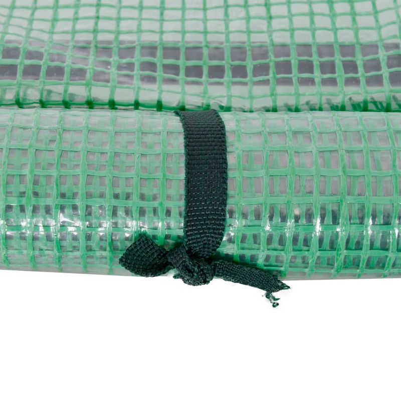 Outsunny Mini Greenhouse Portable Hot House for Plants with Zippered Doors for Outdoor, Indoor, 79" x 39" x 32", Green