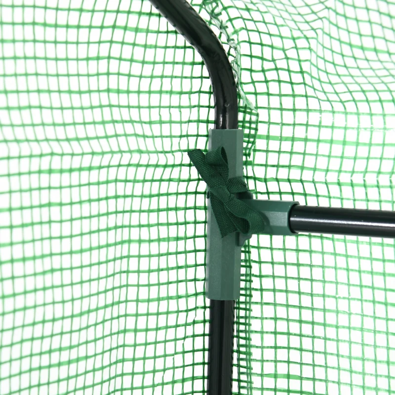 Outsunny 55" x 28" x 75" Walk-in Greenhouse Portable Garden Plant Flower Seed Warm House with 4 Shelves Outdoor Plant Growth Hot House PE Cover Green