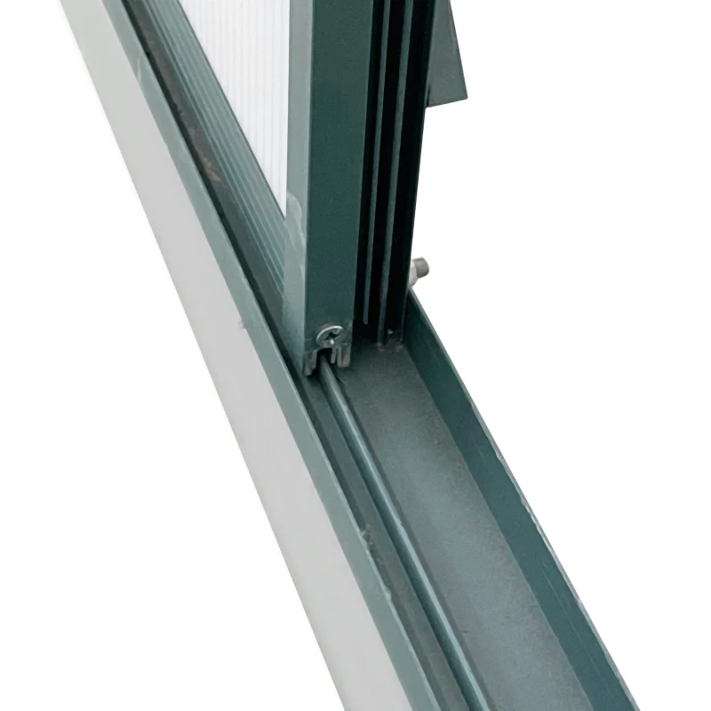 Outsunny 6' x 8' x 6.5' Polycarbonate Greenhouse, Walk-in Green House with Adjustable Roof Vent Galvanized Base Sliding Door Rain Gutter for Outdoor Garden Backyard, Green