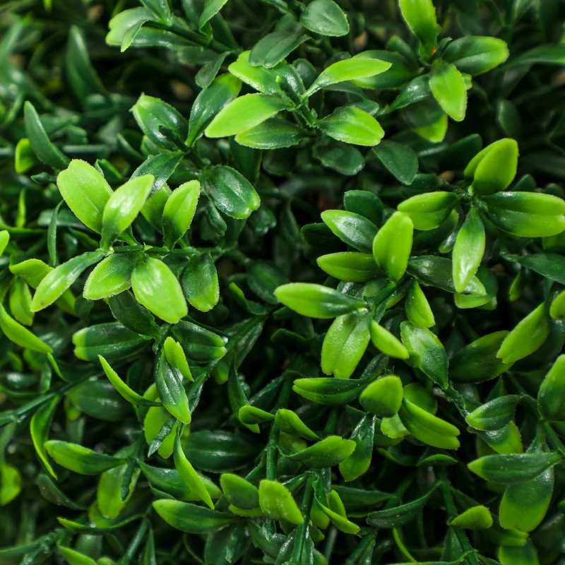 HOMCOM 2 Pack 36.1" Artificial Trees, Boxwood Topiary Ball Trees with Pot for Indoor, Outdoor, Home Office, Living Room, Green