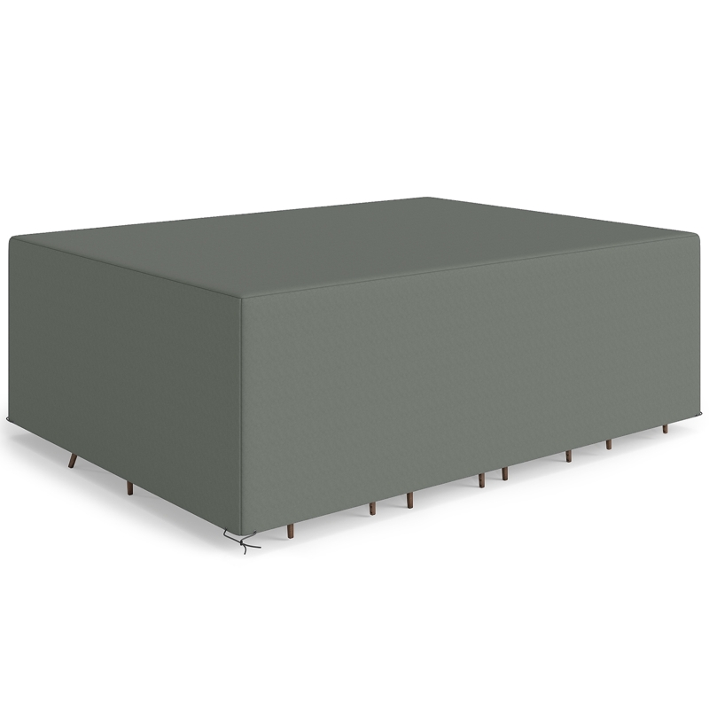 Outsunny Patio Furniture Covers, Waterproof, Windproof Anti-UV 600D Heavy Duty Oxford Fabric Outdoor Furniture Cover for Dining Table Chair Set, 108" x 80" x 35", Charcoal Grey