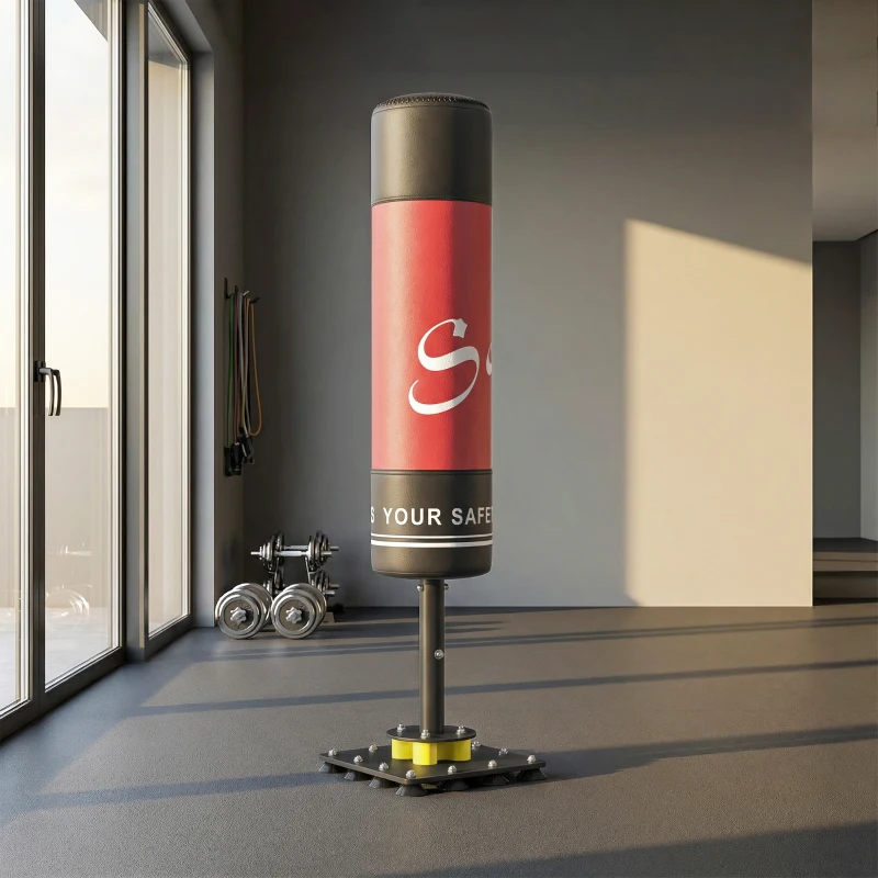 Soozier Freestanding Punching Bag for Adults, 53" Heavy Duty Boxing Bag with 12 Suction Cups, Boxing Equipment with Stand