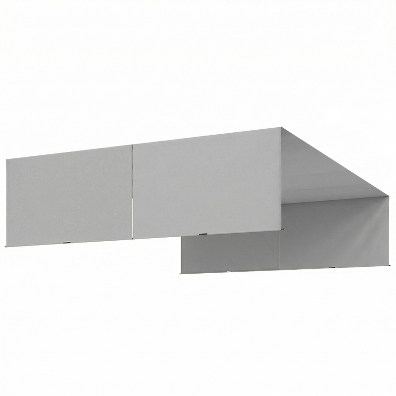 Outsunny 2 Pcs Pergola Replacement Canopy, UV Protection Pergola Shade Cover, Easy to Install, for 10 x 10ft Pergola, Light Gray