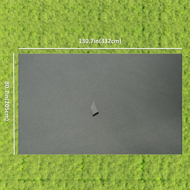 Outsunny Gazebo Replacement Sidewalls 4-Panel Privacy Wall for 10' x 12' Canopy, Outdoor Shelter Curtains Accessories Dark Grey