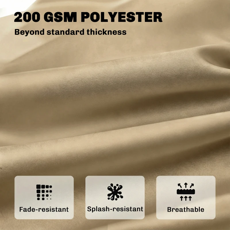 Outsunny 3-Seater Outdoor Bench Swing Chair Replacement Cushions for Patio Garden, Beige