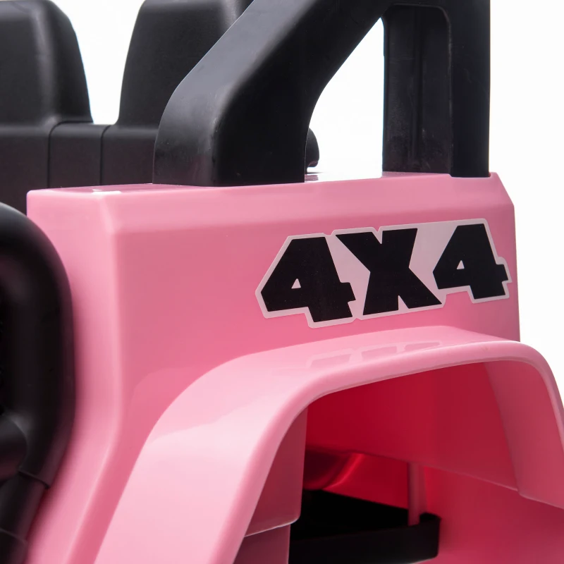 Aosom 12V Electric Truck Off Road Electric Pickup with Remote Control, Adjustable Speed, Ride on Car for Kids, Pink