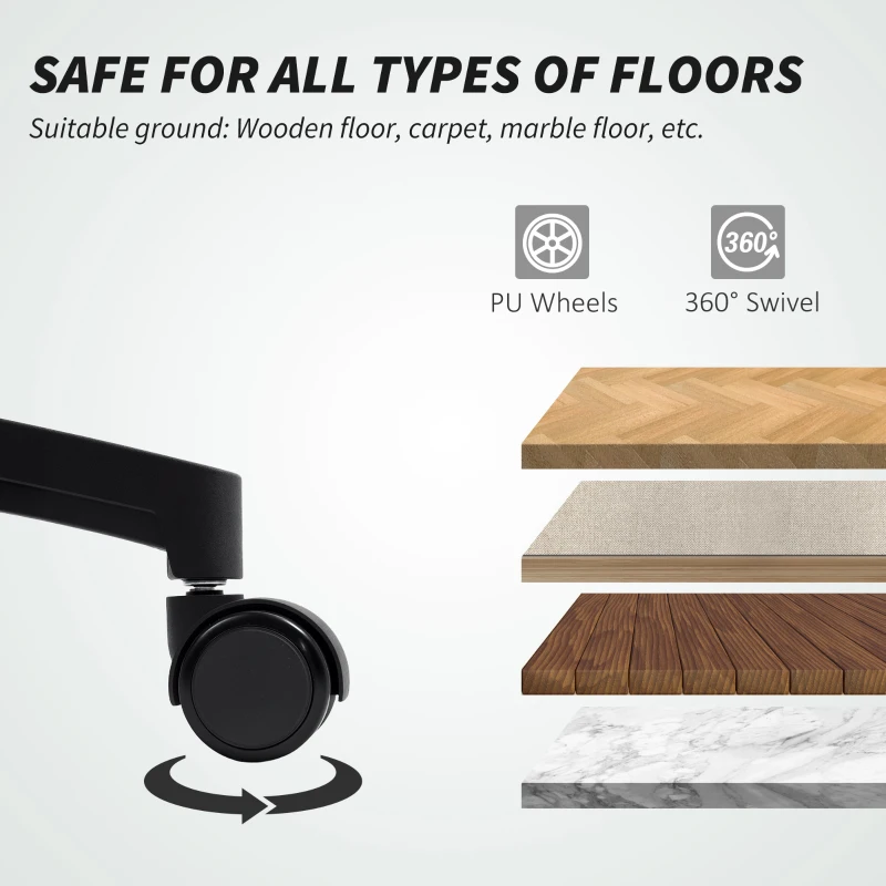 HOMCOM Ergonomic Mesh Office Chair, High Back Desk Chair with Rotatable Headrest, Flip-Up Armrests, Lumbar Support, Black