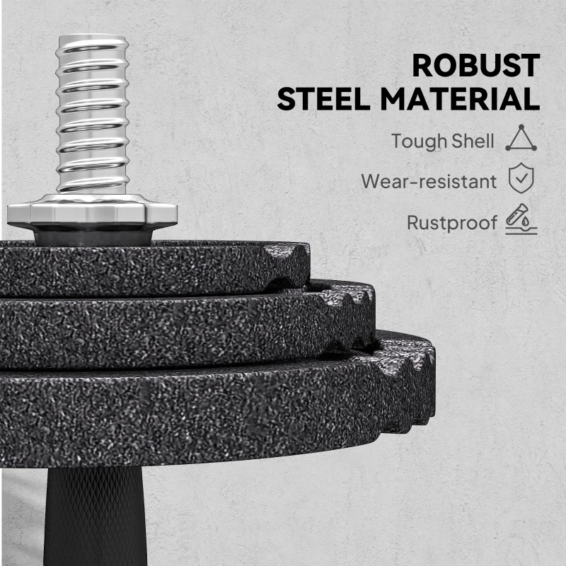 Soozier Adjustable Dumbbell Set, 2 in 1 Weights Dumbbells Set for Home Gym, 112lb Free Weights with Non-Slip Grip