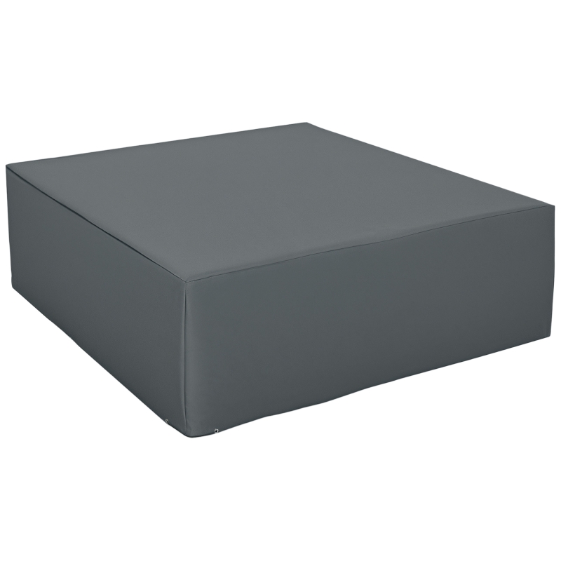 Outsunny Patio Furniture Covers Waterproof for Lounge Chair Set, 600D Heavy Duty Oxford Patio Cover, 80.7" x 75.6" x 24", Grey