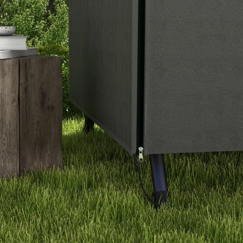 Outsunny 3-Seater Patio Swing Cover, Outdoor Garden Furniture Protection Hammock Glider Cover, 81" x 49" x 65", Dark Grey