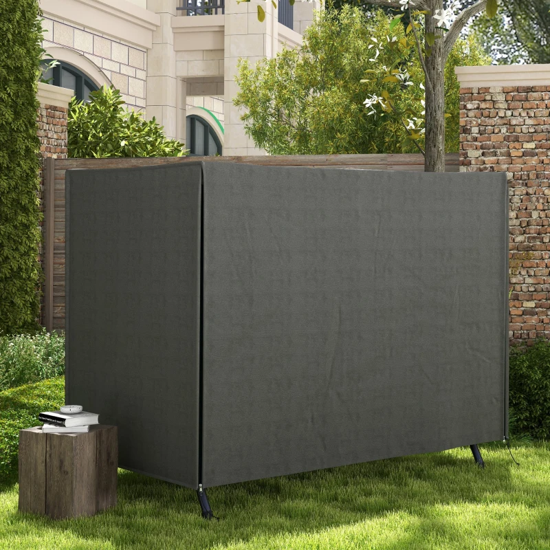 Outsunny 3-Seater Patio Swing Cover, Outdoor Garden Furniture Protection Hammock Glider Cover, 81" x 49" x 65", Dark Grey