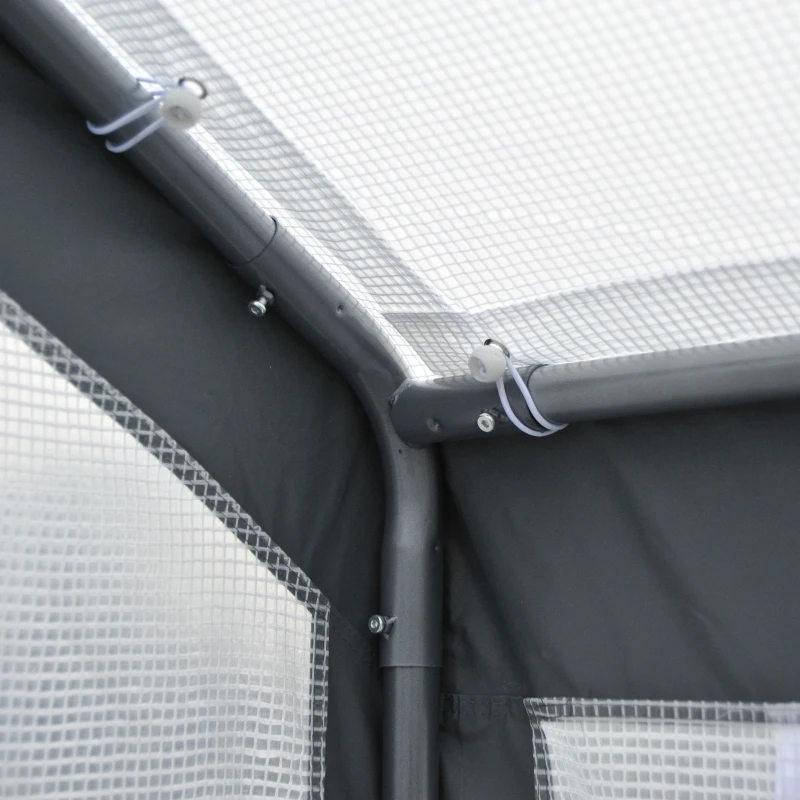 Outsunny 8' x 6' x 7.5' Heavy-duty Walk-in Greenhouse Outdoor Vegetable Plants Growing Warm House Seed Plant Growth Tent Polytunnel Shelter White