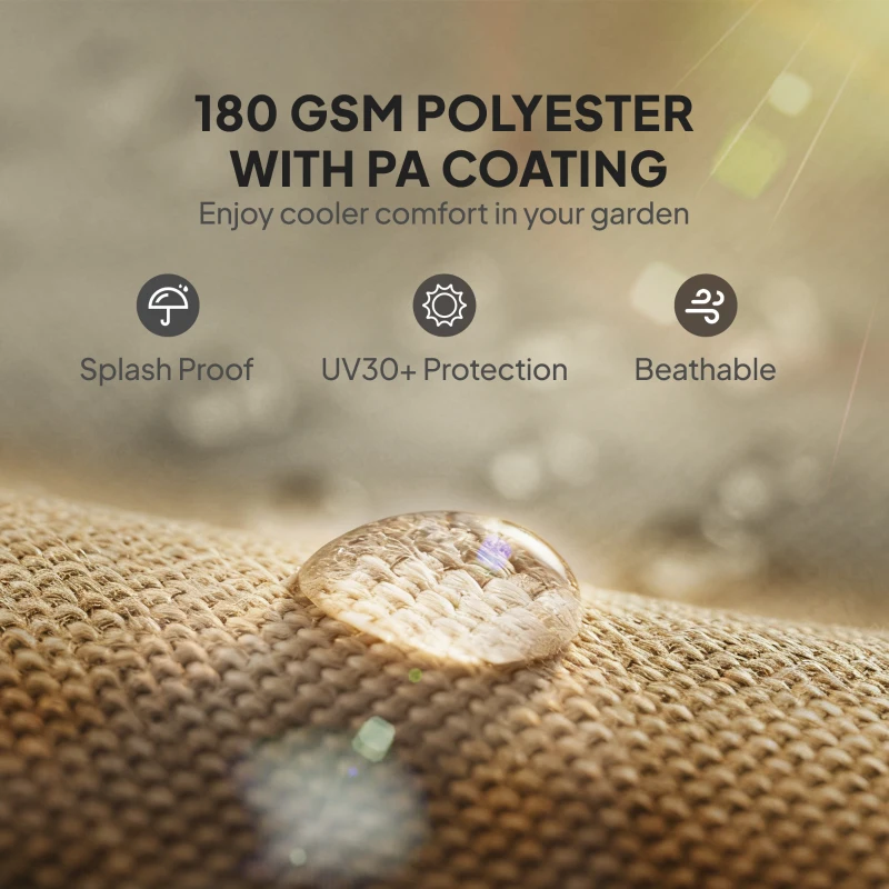 Outsunny 2 Pcs UV Protection Pergola Replacement Canopy, Pergola Shade Cover, Easy to Install, for 10' x 10' Pergola, Sand