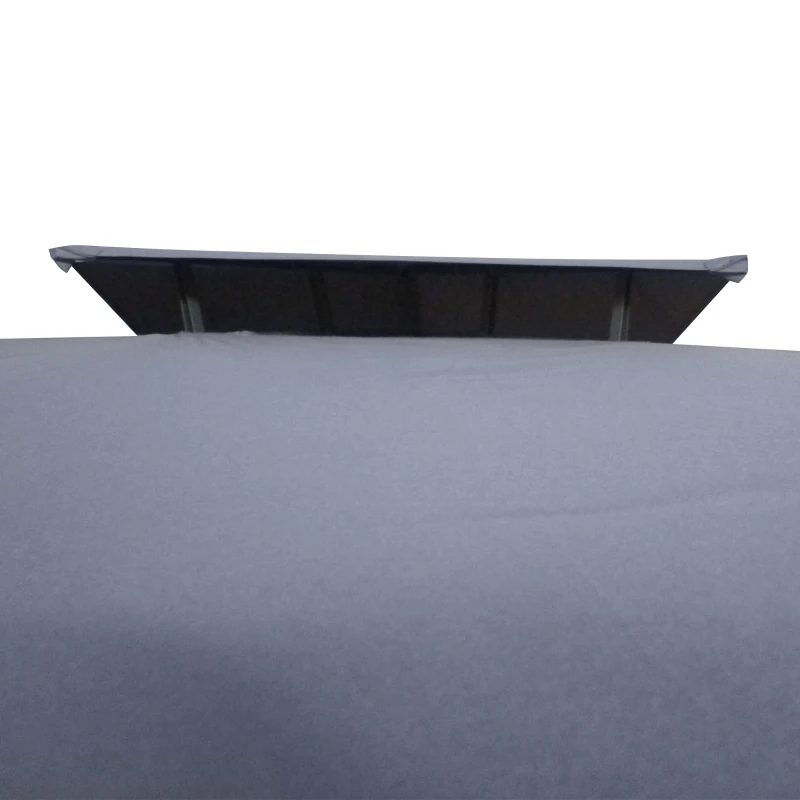 Outsunny 10' x 13' Outdoor Gazebo, Double Roof Patio Gazebo Canopy Shelter with Screen Decorate Corner Frame, Grey