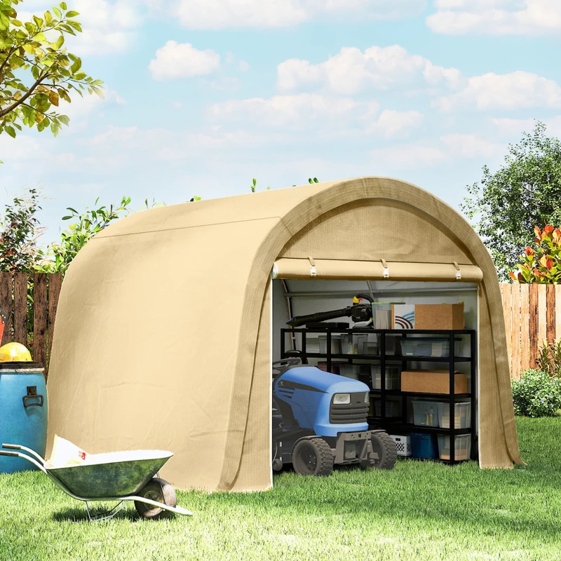 Outsunny 10' x 10' Outdoor Storage Tent, Heavy Duty and Waterproof Portable Shed for Bike, Motorcycle & Garden Tools