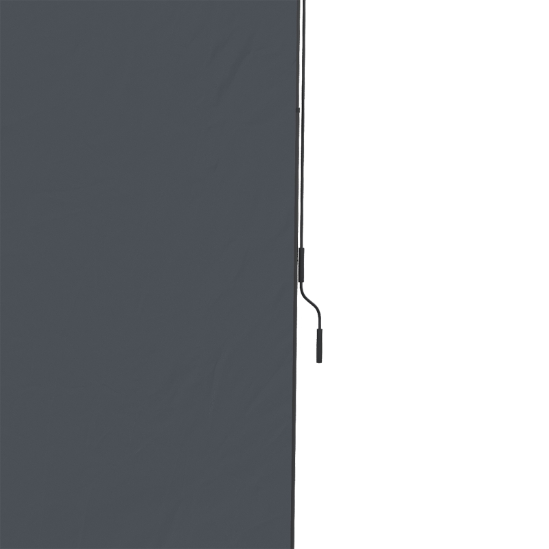 Outsunny 7' x 10' Retractable Patio Awning, Manual Outdoor Privacy Screen with UPF40+ & Water-Resistant Fabric, Grey