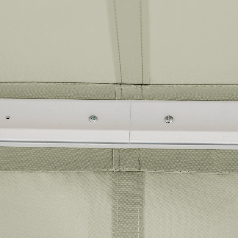 Outsunny 8'x7' Patio Awning Manual Retractable Sun Shade Outdoor Deck Canopy Shelter, Light Grey