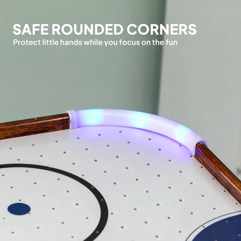 Soozier 61" Air Hockey Table, Arcade Game Table with LED Scoreboard and Manual Scorers, Pushers, Pucks