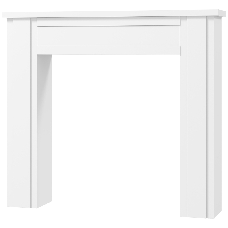 HOMCOM Modern Fireplace Mantel, Freestanding Fireplace Surround with Leg for Electric Fireplaces, 44.7" W x 40" H, White
