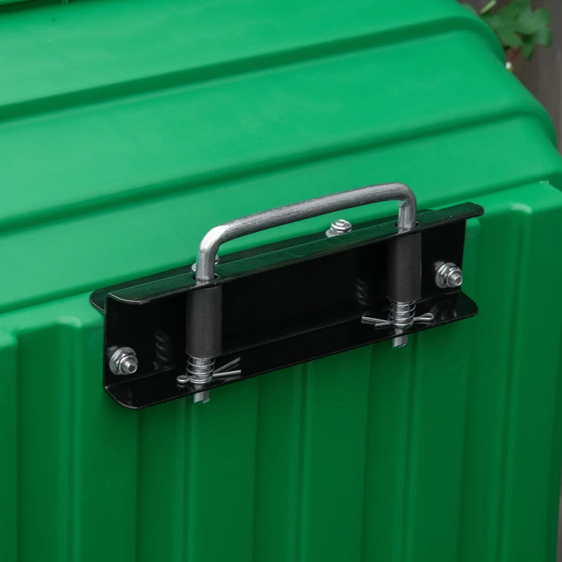 Outsunny Garden Dump Cart Heavy Duty 440lbs Wagon with Steel Frame and 12" Pneumatic Tires, Green