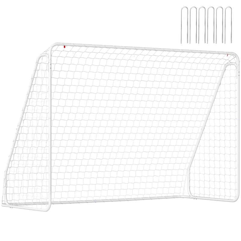 Soozier Soccer Goal, Soccer Net for Backyard, 10 x 4 ft, White