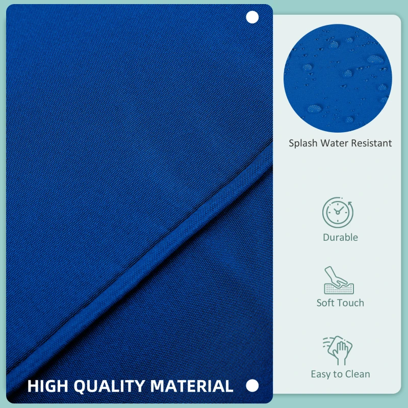 Outsunny Outdoor 14pc Patio Rattan Sofa Set Cushion Polyester Cover Replacement Set - No Cushion Included Navy Blue