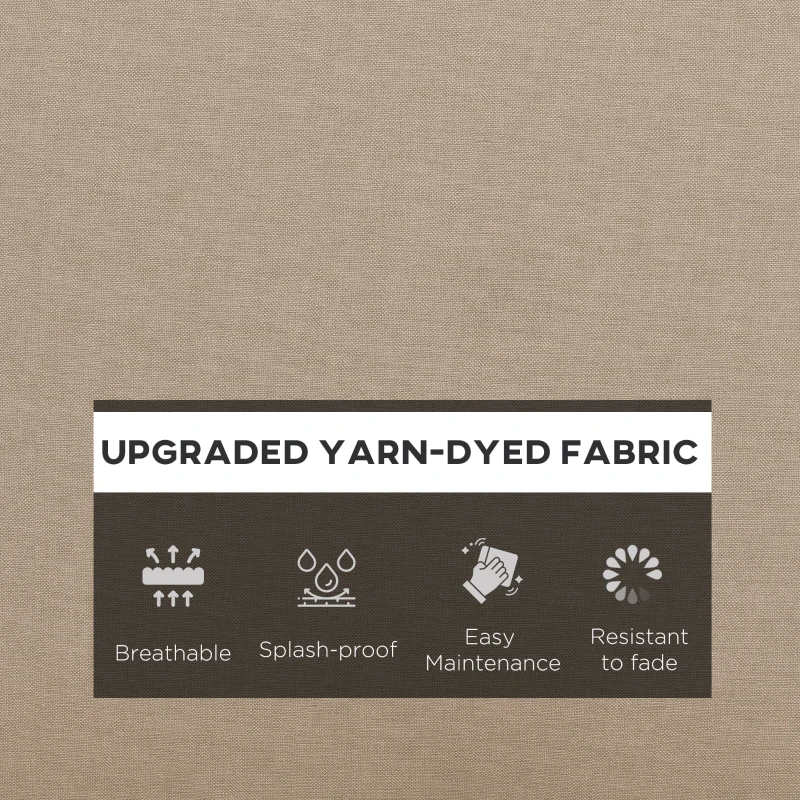 Outsunny 4-Piece Seat Cushion Pillows Replacement, Patio Chair Cushions Set with Back for Indoor Outdoor, Beige