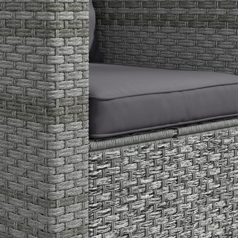 Outsunny Seat Cushion Back Pillows Replacement Set of 2, Patio Chair Cushions Set for Indoor Outdoor, Dark Grey