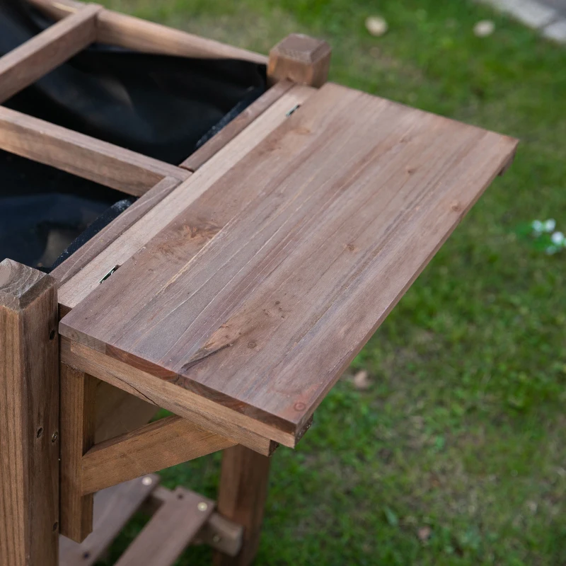 Outsunny Raised Garden Bed with 8 Grids and Storage Shelf, Elevated Planter Box with Legs, for Vegetables Flowers Herbs, Brown