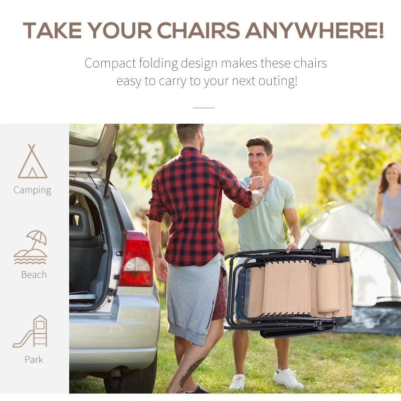 Outsunny Outdoor Zero Gravity Reclining Lounger Chair with Canopy Shade, Side Tray, Cupholder, Beige