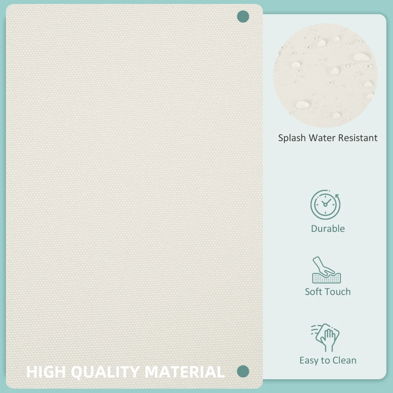 Outsunny Outdoor 14pc Patio Rattan Sofa Set Cushion Polyester Cover Replacement Set - No Cushion Included, Cream White